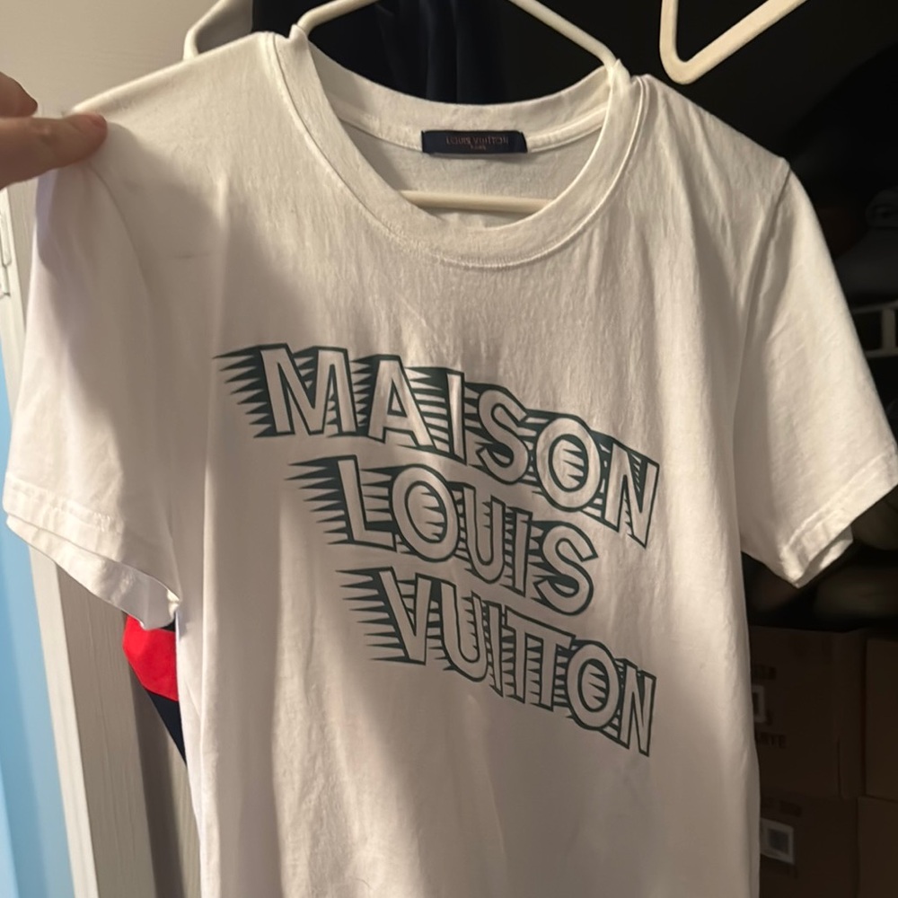 Louis Vuitton White T-Shirt with Bold Graphic